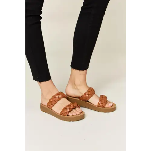Woven Dual Band Platform Sandals Elevate Summer Style