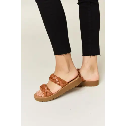 Woven Dual Band Platform Sandals Elevate Summer Style