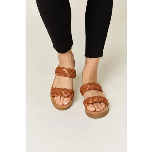 Woven Dual Band Platform Sandals Elevate Summer Style