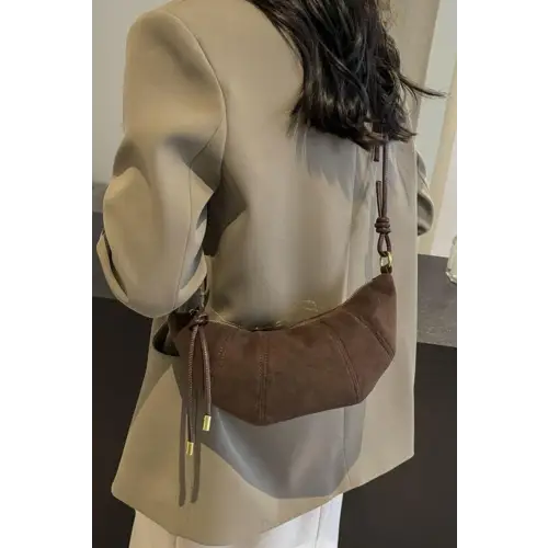Wild Leopard Suede Shoulder Bag with Leather Strap