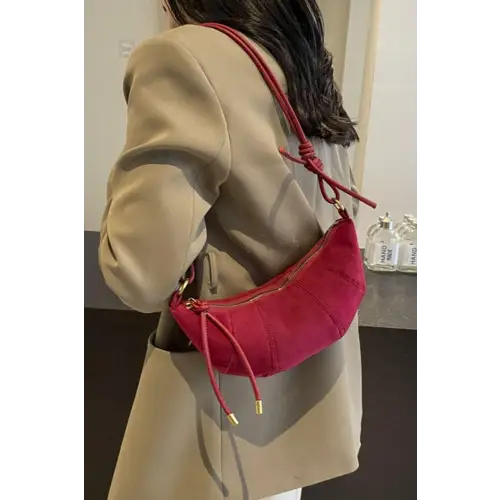 Wild Leopard Suede Shoulder Bag with Leather Strap