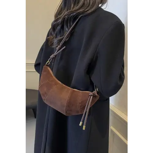 Wild Leopard Suede Shoulder Bag with Leather Strap