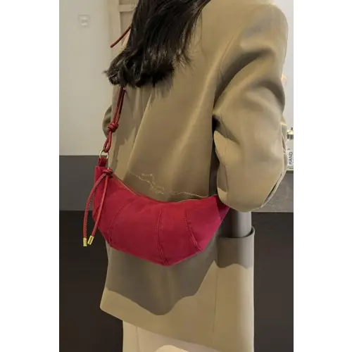 Wild Leopard Suede Shoulder Bag with Leather Strap