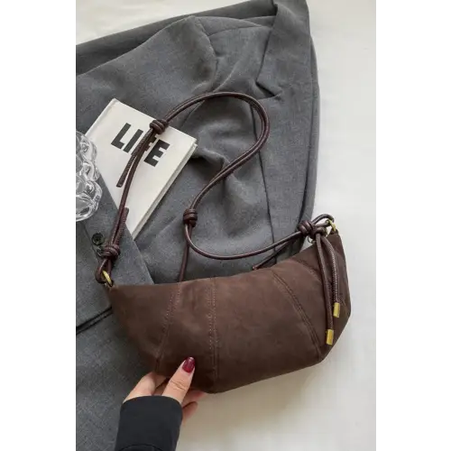 Wild Leopard Suede Shoulder Bag with Leather Strap