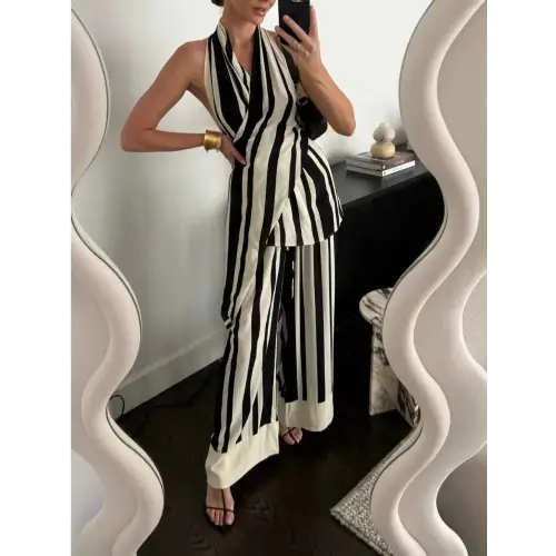 Basic Style Outfit Set Black