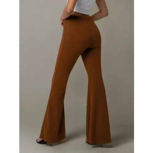 Soft Belted Fabric Trousers