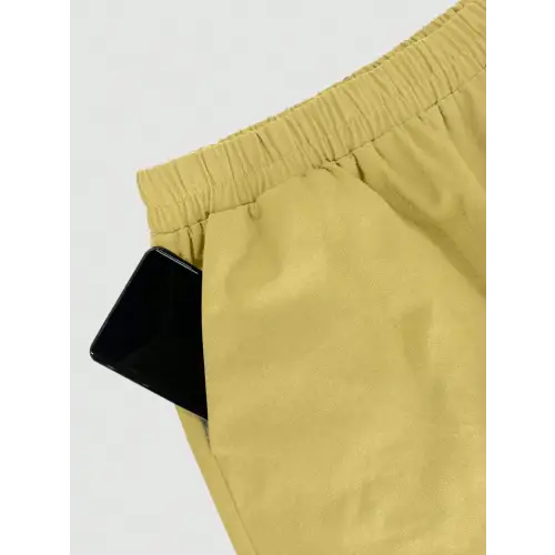 Buttoned Pocketed Cotton-Linen Set