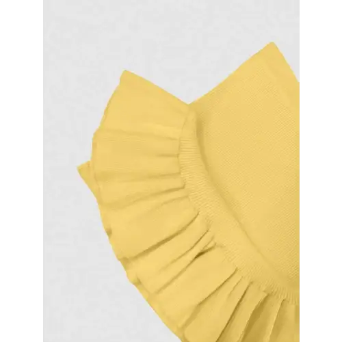 Ruffled Comfort Blend Fabric Dress