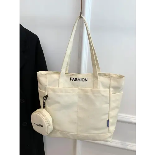 Olive Green Canvas Tote Bag with Stylish Pouch