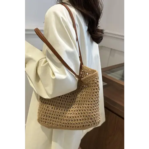 Openwork Woven Tote Bag
