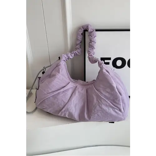Ruched Crossbody Bag with Stylish Drawstring Strap