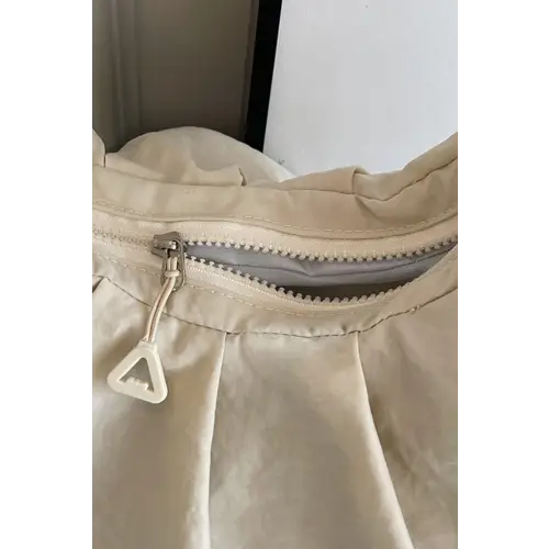 Ruched Crossbody Bag with Stylish Drawstring Strap