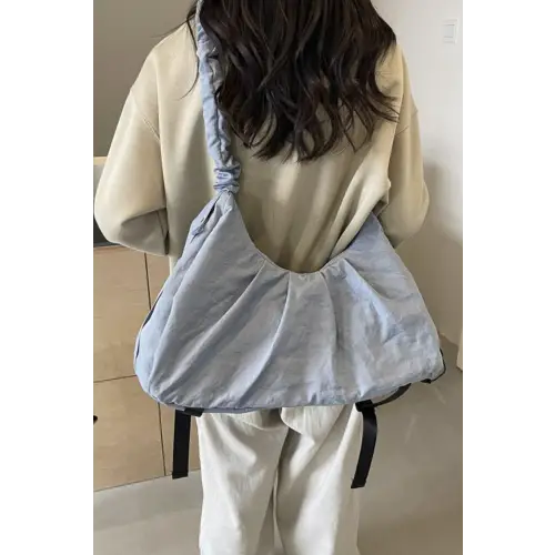 Ruched Crossbody Bag with Stylish Drawstring Strap