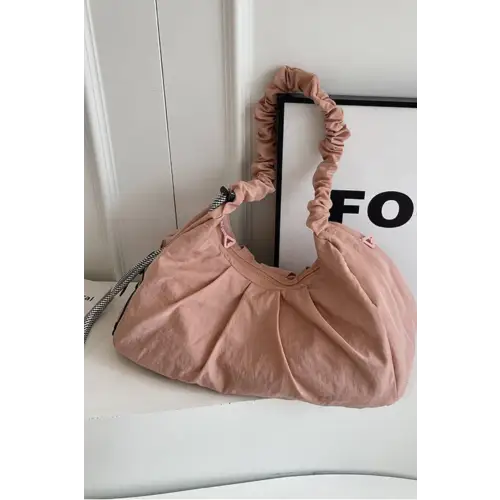 Ruched Crossbody Bag with Stylish Drawstring Strap