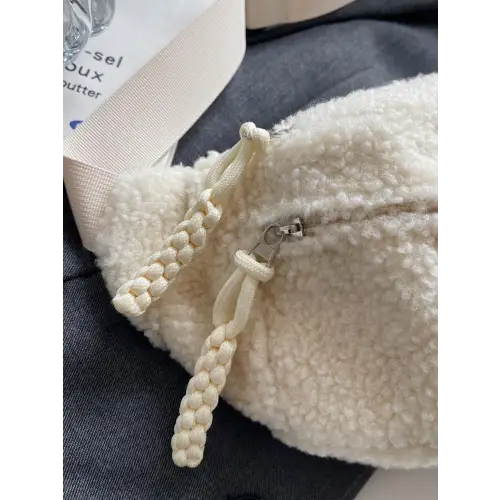 Sherpa Crossbody Bag with Adjustable Strap for Cozy Style