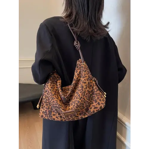 Suede Large Shoulder Bag