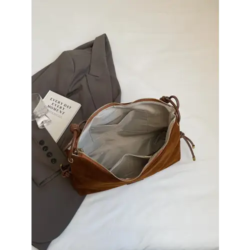 Suede Large Shoulder Bag
