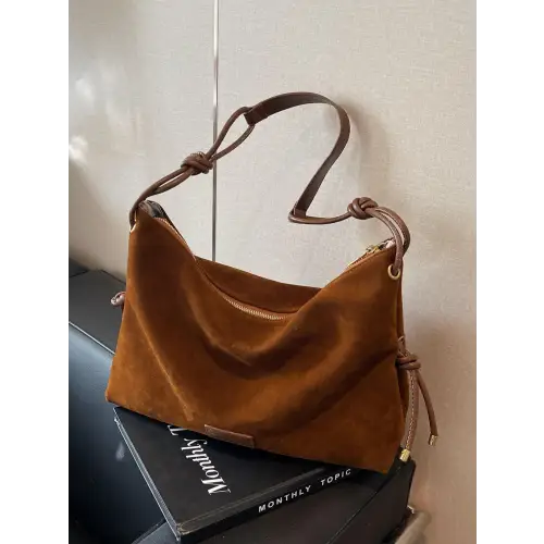 Suede Large Shoulder Bag