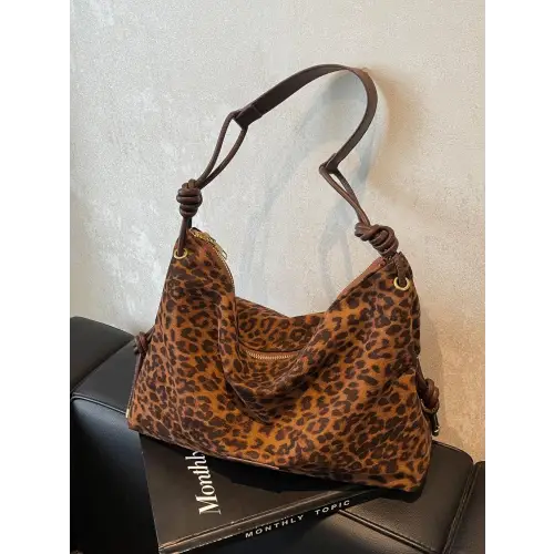 Suede Large Shoulder Bag