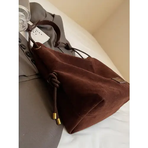 Suede Large Shoulder Bag