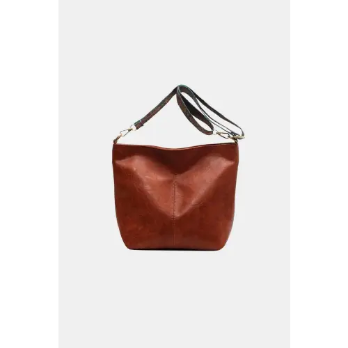 Retro Pattern Vegan Leather Crossbody Bag