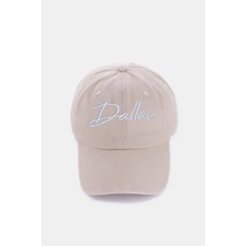 Washed Dallas Embroidered Baseball Cap