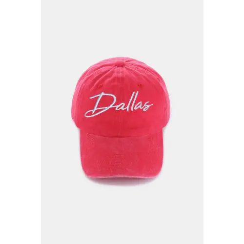 Washed Dallas Embroidered Baseball Cap