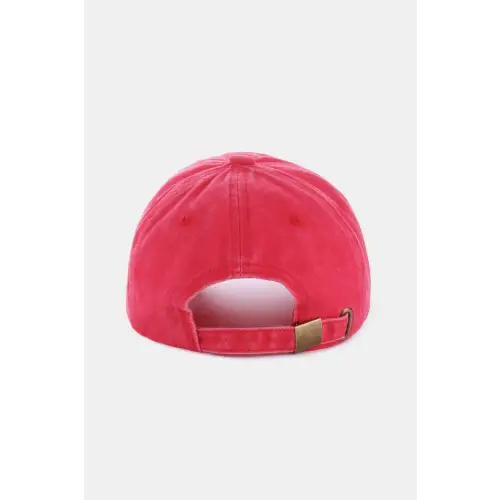 Washed Embroidered City Baseball Cap LA Style