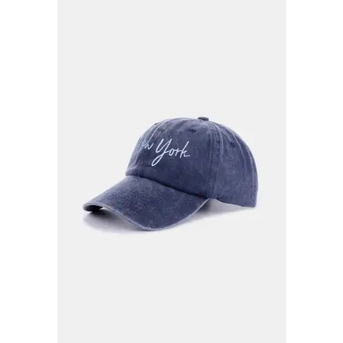 Washed Embroidered City Baseball Cap LA Style