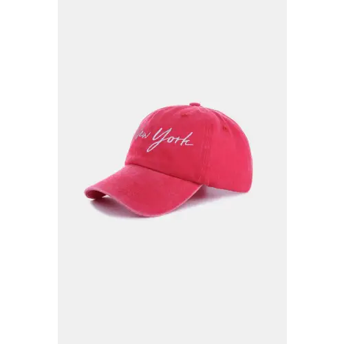 Washed Embroidered City Baseball Cap LA Style