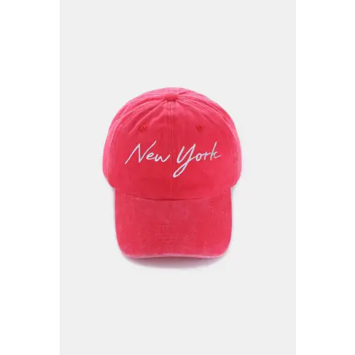 Washed Embroidered City Baseball Cap LA Style