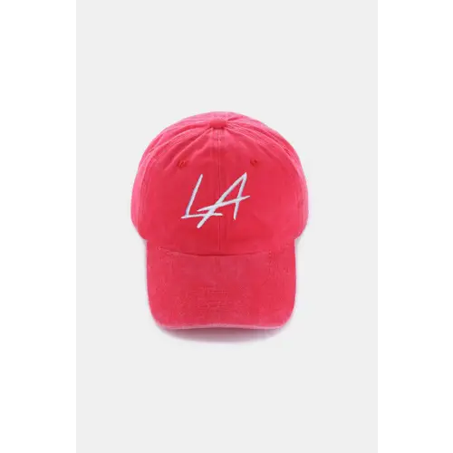 Washed Embroidered City Baseball Cap LA Style