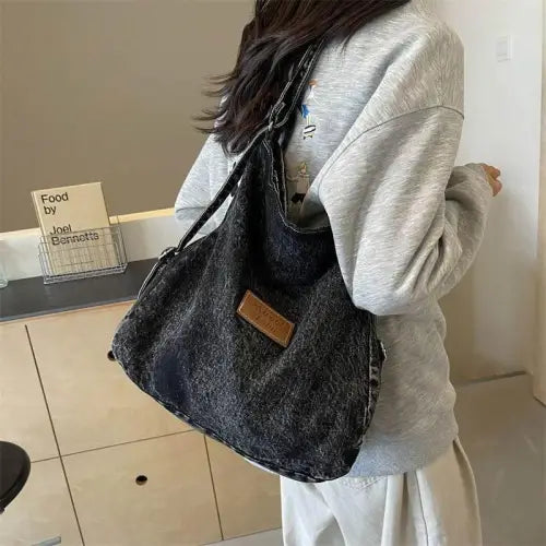 Belle Denim Shoulder Bag