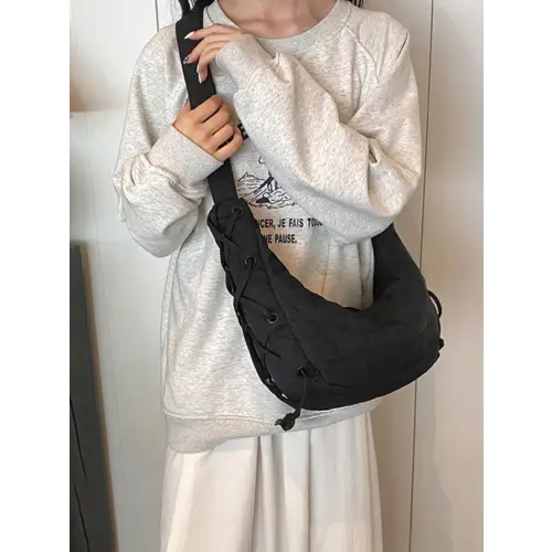 Belle Lace-Up Crossbody Bag