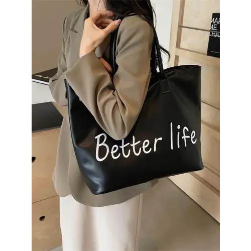 Belle PU Leather Tote Bag